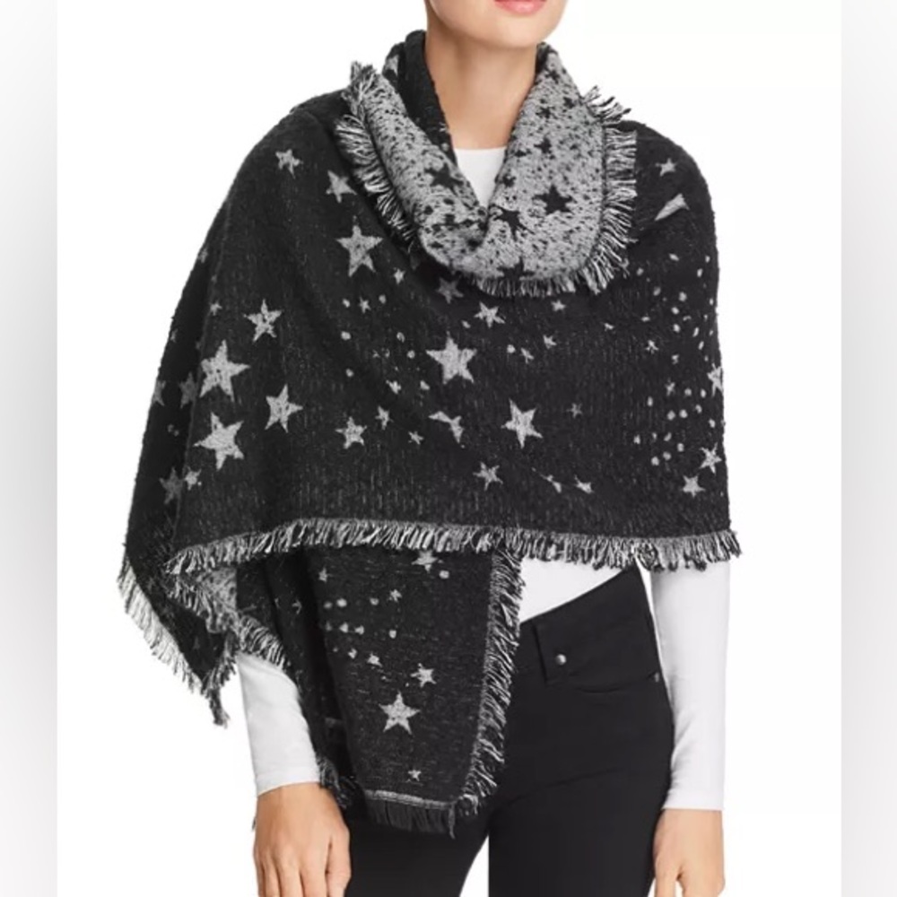 Rebecca Minkoff Metallic Star Intarsia Bouclé Scarf